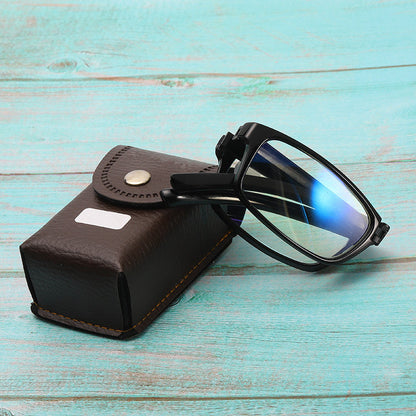 Anti-blue light portable folding reading glasses