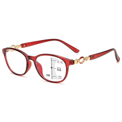Multi-focus anti-blue presbyopic glasses