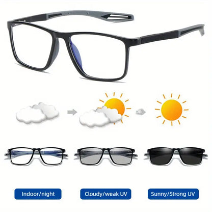 Sports intelligent photochromic nearsighted glasses