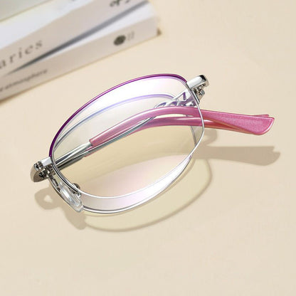 Folding anti-blue light reading glasses