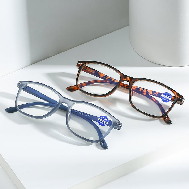 Anti-blue light small square frame reading glasses