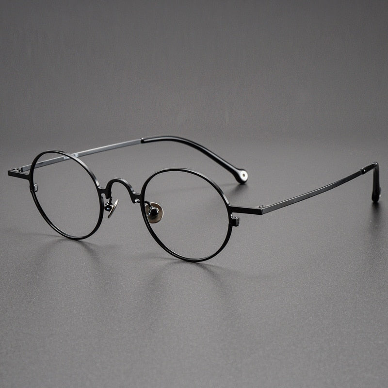 Briar Titanium Vintage Round Eyeglasses Frames