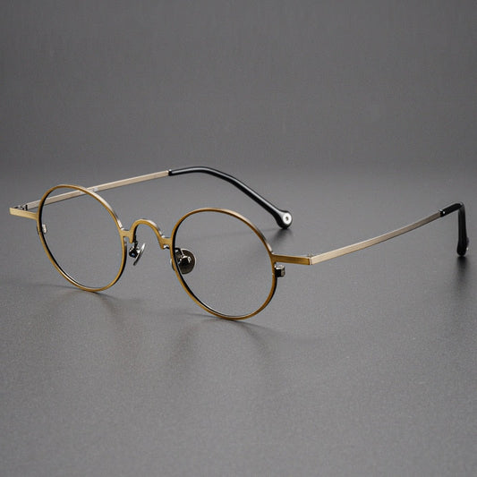 Briar Titanium Vintage Round Eyeglasses Frames