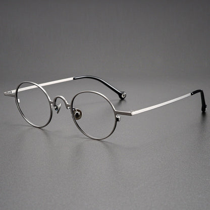 Briar Titanium Vintage Round Eyeglasses Frames
