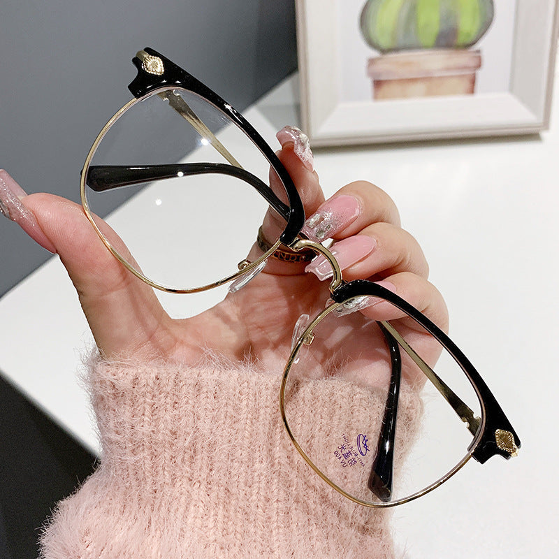 Half frame anti-blue light reading glasses