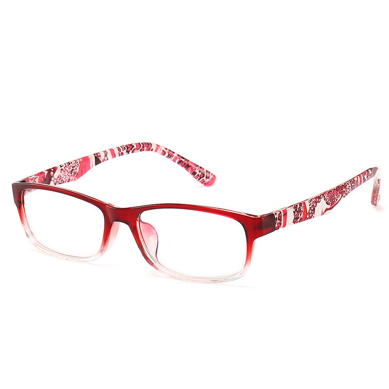 Printed resin anti-blue light reading glasses
