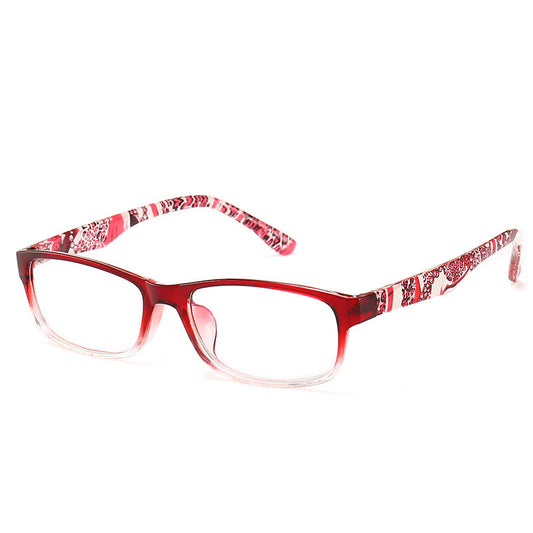 Printed resin anti-blue light reading glasses