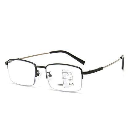 Progressive multi-focal anti-blue light glasses