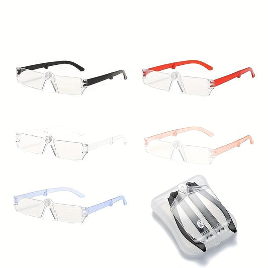 Foldable portable reading glasses