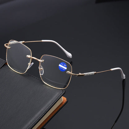 Anti-blue light metal reading glasses