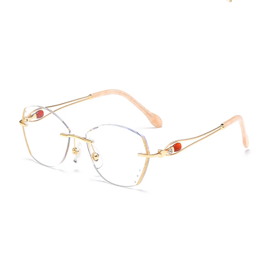 Frameless anti-blue light reading glasses