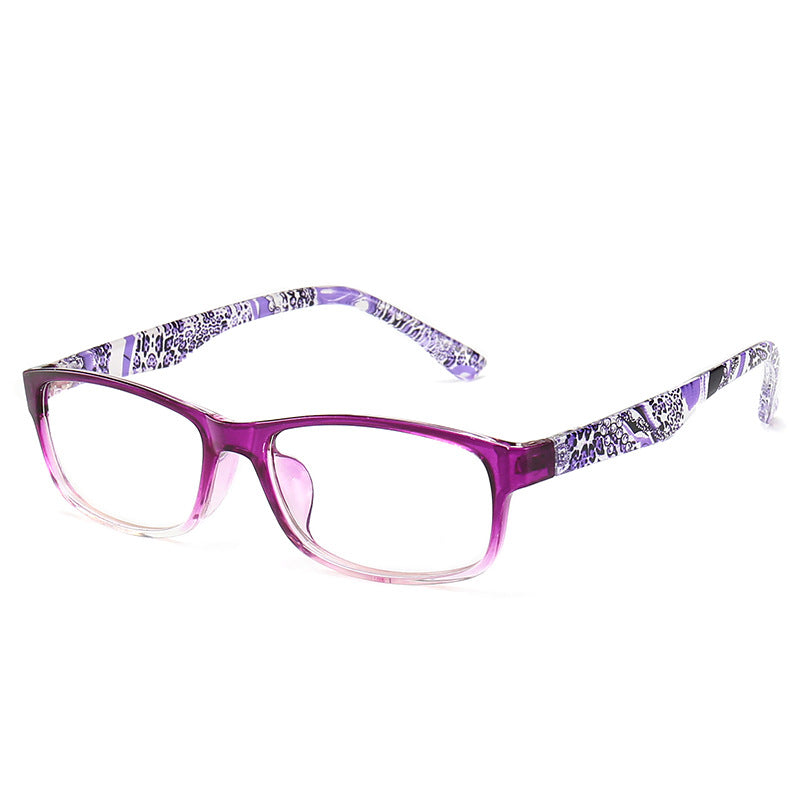 Printed resin anti-blue light reading glasses