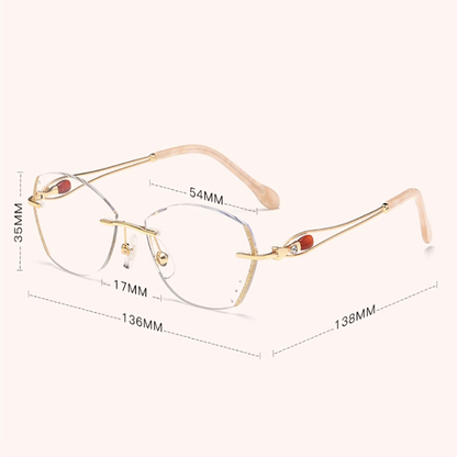 Frameless anti-blue light reading glasses