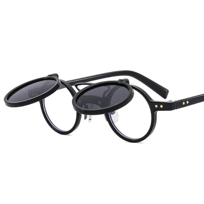 Double-layer flip uv protection sunglasses