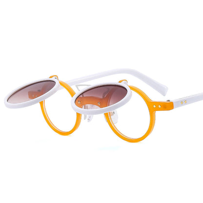 Double-layer flip uv protection sunglasses