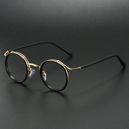 Evander Titanium Round Glasses Frame