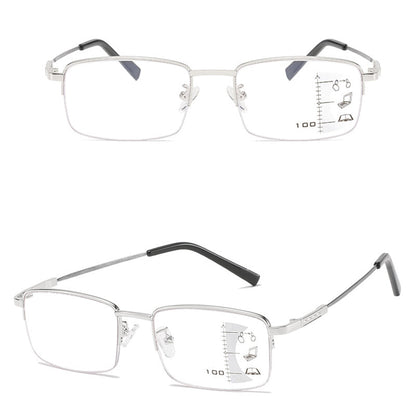 Ring focus progressive multi-focal reading glasses