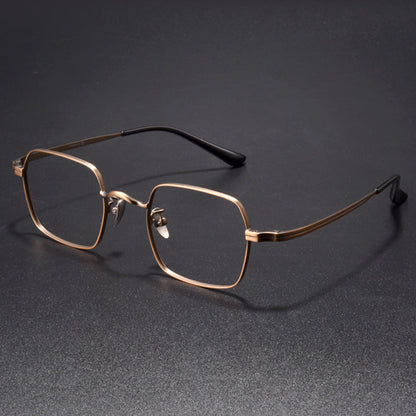 Retro Titanium Square Glasses Frame 6801