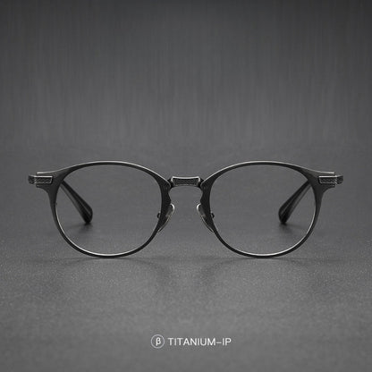 Retro Oval Titanium Ultra-Light Glasses Frame
