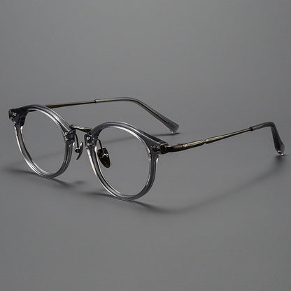 Sylor Titanium Vintage Oval Eyeglasses Frames