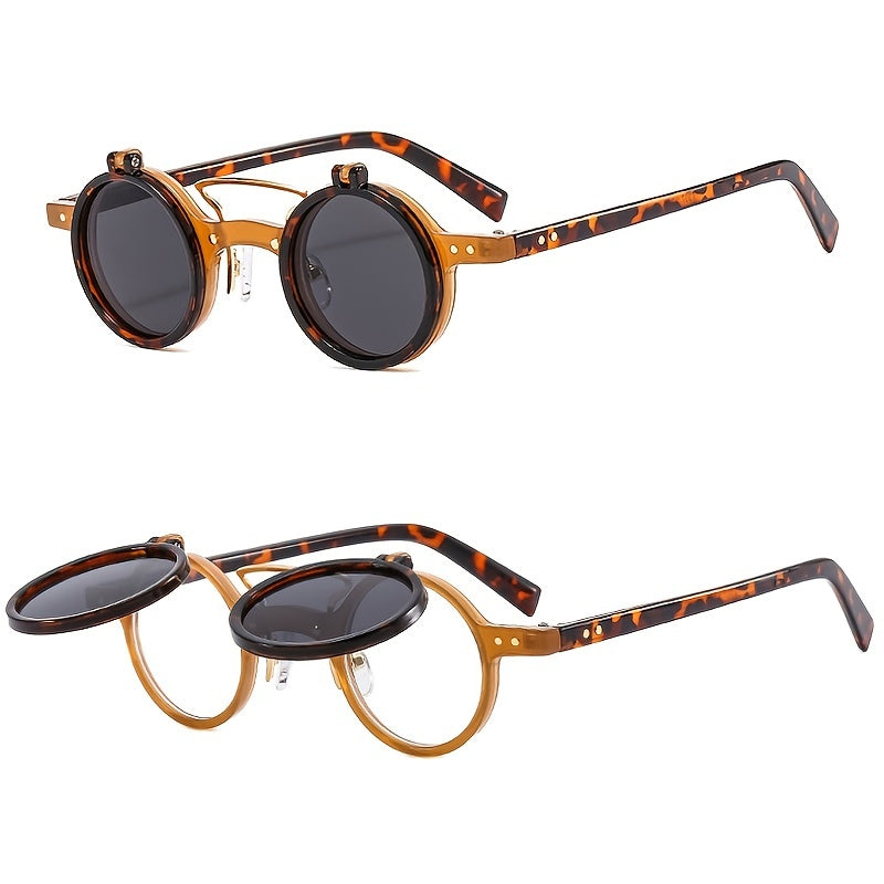 Double-layer flip uv protection sunglasses
