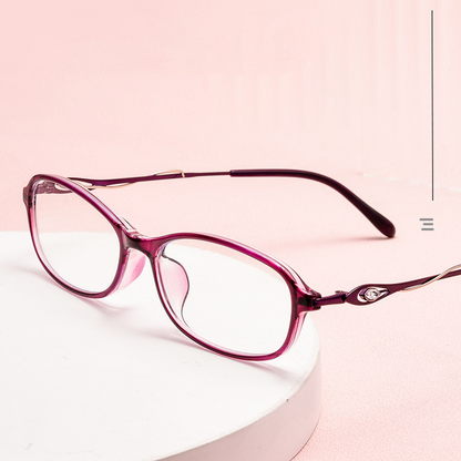 Diamond-encrusted anti-blue light reading glasses