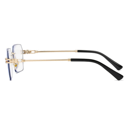 Frameless anti-blue light reading glasses