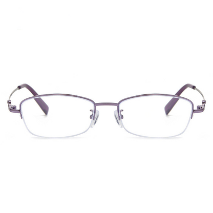 Square half frame reading glasses