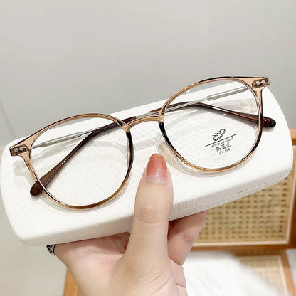 Large frame anti-blue light reading glasses