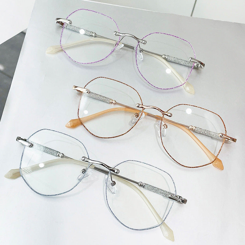 Polygon anti-blue light reading glasses