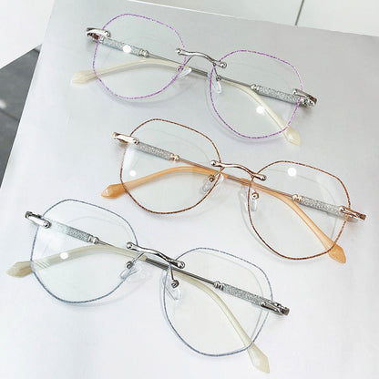 Polygon anti-blue light reading glasses