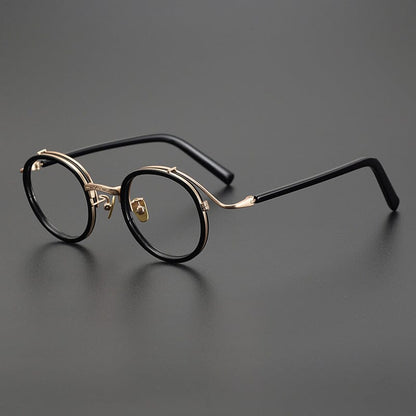 Hank Premium Series Vintage Acetate Round Glasses Frame