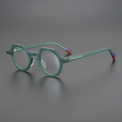 Kaberi Retro Round Acetate Eyeglasses Frame