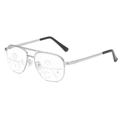 Retro metal anti-blue light reading glasses
