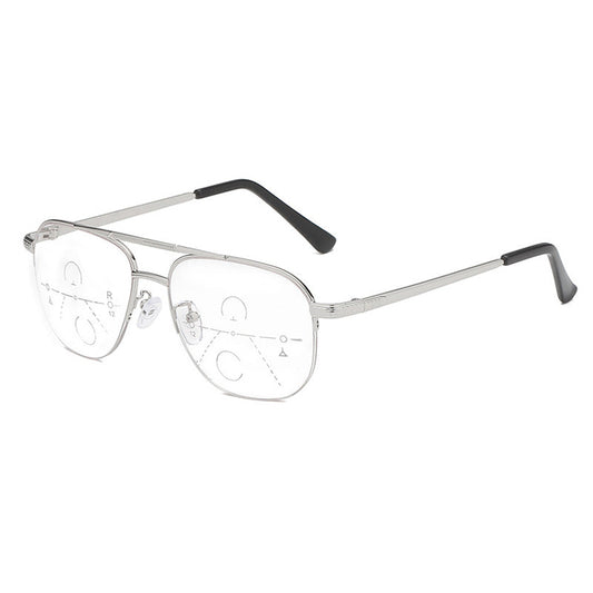 Retro metal anti-blue light reading glasses