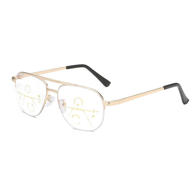 Retro metal anti-blue light reading glasses