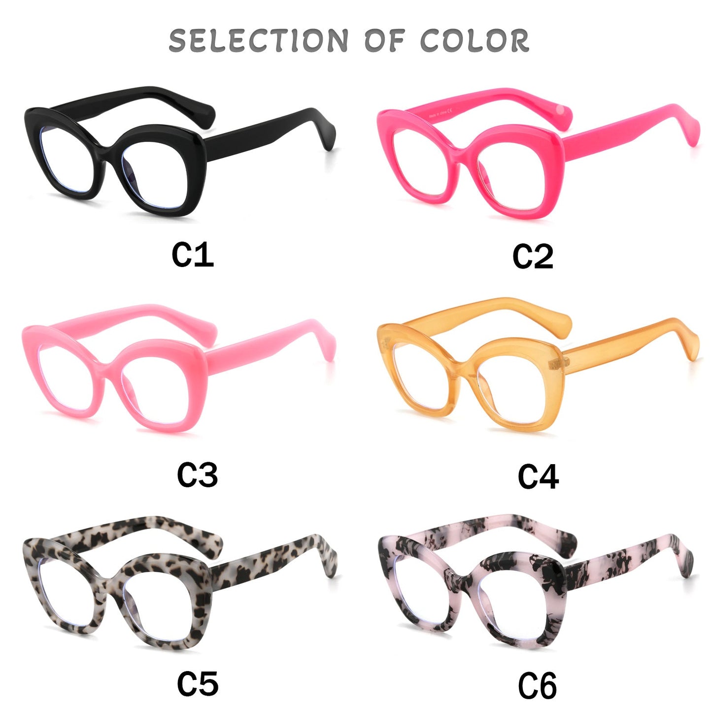 Retro anti-blue light reading glasses