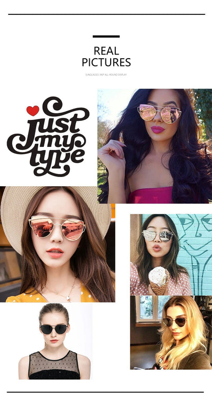Vintage Metal Reflective Sunglasses