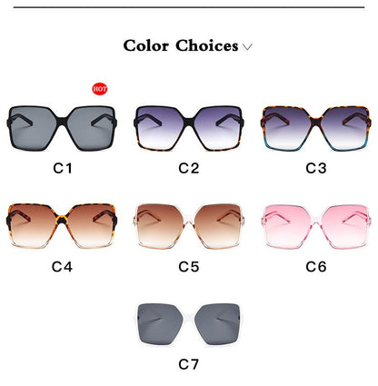 New Oversize Gradient Merk Designer Sunglasses