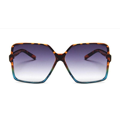 Oversize Gradient Merk Designer leopard Sunglasses