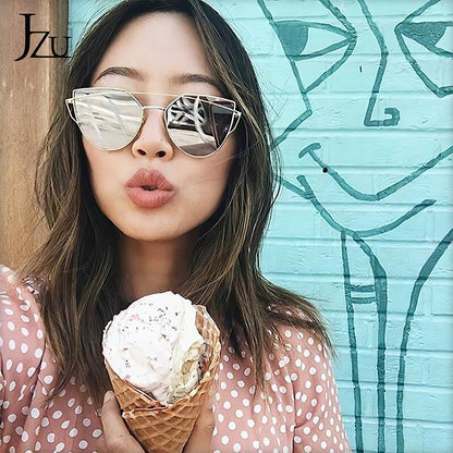 Vintage Metal Reflective Sunglasses