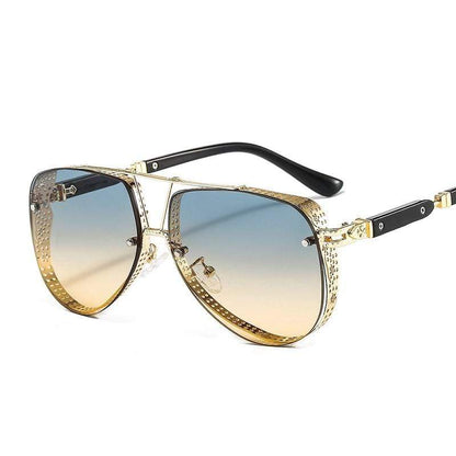 New Hollow Pattern Oval Sunglasses