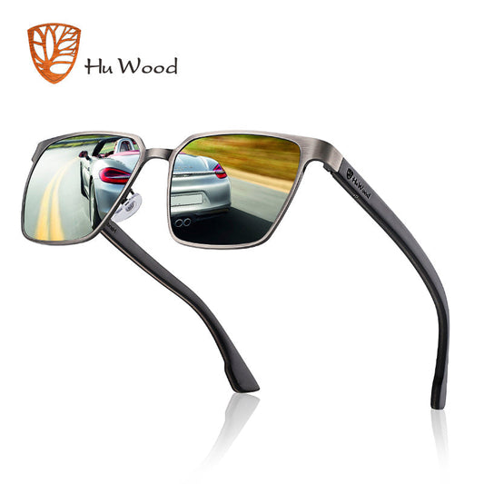 Men's Square Metal Frame Sunglasses