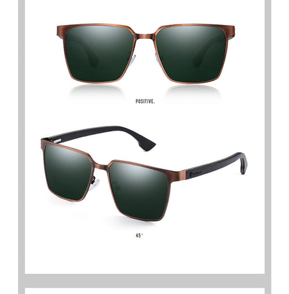 Men's Square Metal Frame Sunglasses