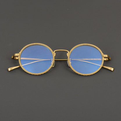 Salan Vintage Round Titanium Eyeglasses Frame