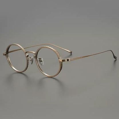 Salan Vintage Round Titanium Eyeglasses Frame