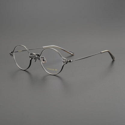 Tha Retro Round Titanium Glasses Frame